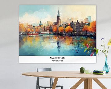 Skyline von Amsterdam von Artstyle