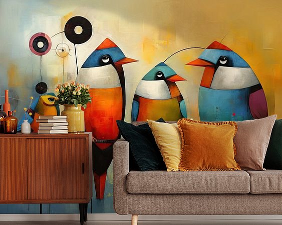 Voorbeeld van het werk in een kamer