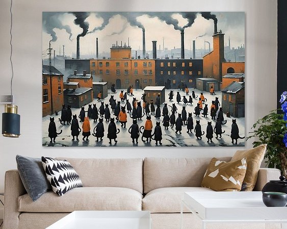 Voorbeeld van het werk in een kamer