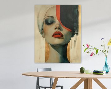 Modern and abstract portrait by Carla Van Iersel