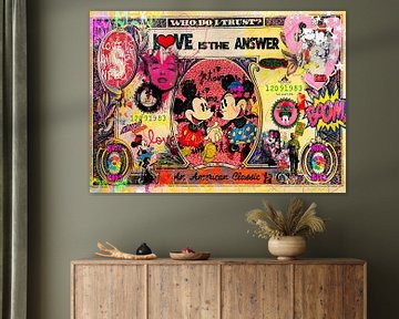 LIEBE IST DIE ANTWORT mickey mouse von abstract artwork