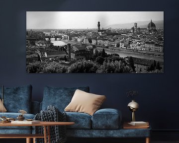 Panorama Florence, vanaf Piazzala Michelangelo, Toscane Italie van Jasper van de Gein Photography