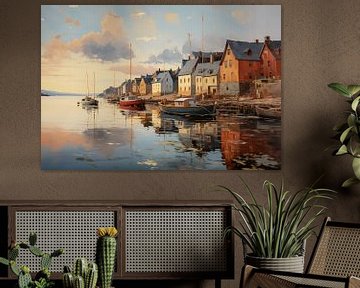 Norwegian fishing port by Kees van den Burg