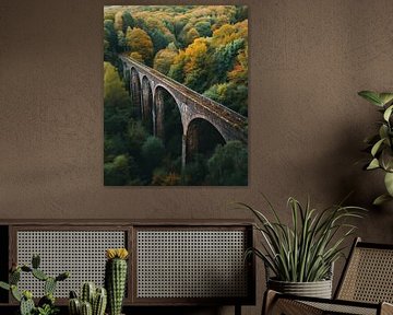 Viaduct in een prachtig landschap