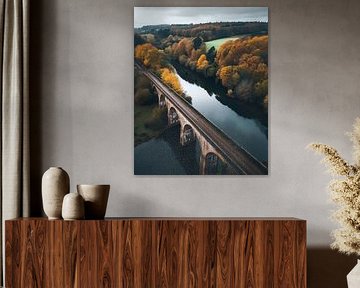 Viaduct in een prachtig landschap