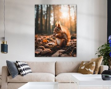 Schattig eekhoornbos