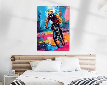 Biker sport art #bike sur JBJart Justyna Jaszke