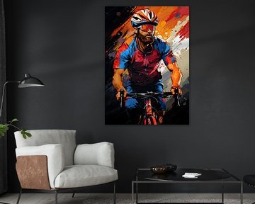 Biker sport illustration #sport by JBJart Justyna Jaszke