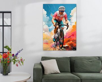 Fietser sport illustratie #sport van JBJart Justyna Jaszke