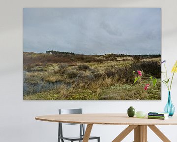 De duinen tussen Wassenaar en Katwijk, het ijs staat op de vennetjesDe duinen tussen Wassenaar en Katwijk, het ijs staat op de vennetjes van Eugenio Eijck