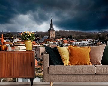 Domburg ligt onder een dreigende onweerslucht van Fotografie Jeronimo