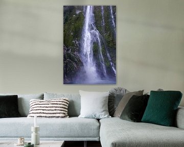 Waterval in Milford Sound van Sofie Raaijmakers