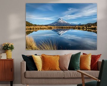Bergpanorama met reflectie