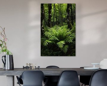 Wandelen in het bos van fernlichtsicht