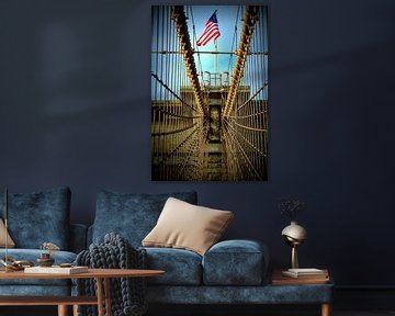 Detail Brooklyn Bridge van Bianca Dekkers-van Uden