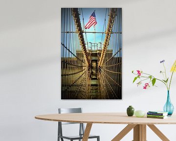 Detail Brooklyn Bridge von Bianca Dekkers-van Uden