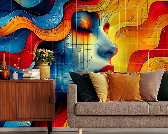 Voorbeeld van het werk in een kamer