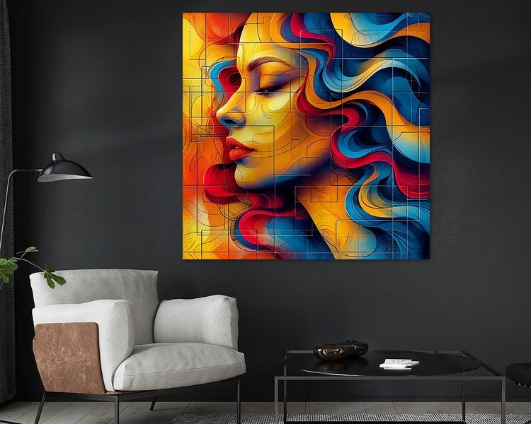 Voorbeeld van het werk in een kamer