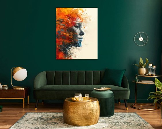 Voorbeeld van het werk in een kamer