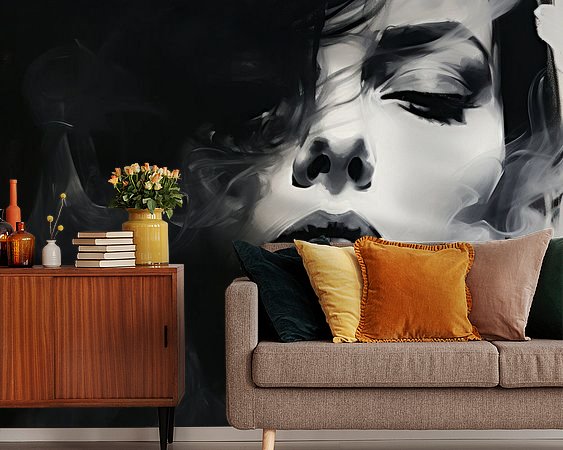 Voorbeeld van het werk in een kamer