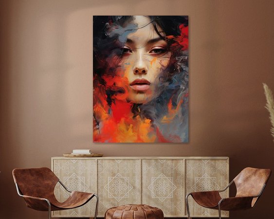 Voorbeeld van het werk in een kamer