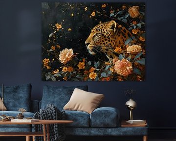 Leopard in Blossom - The Essence of Elegant Power by Eva Lee