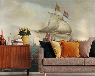 VOC Zeeslag schilderij. Schilderijen uit de Gouden Eeuw van Nederland
