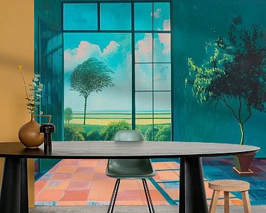 Voorbeeld van het werk in een kamer