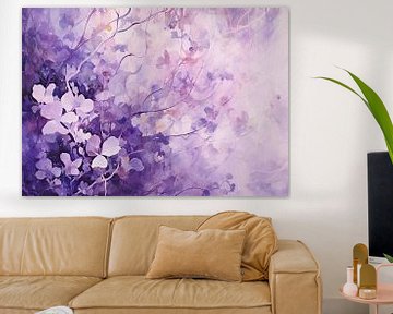 Lavendel van Abstract Schilderij