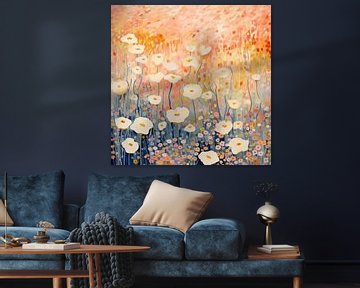 Fleurs impressionnistes sur Peinture Abstraite