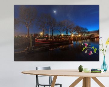 De Noodhaven van Schoonhoven tijdens een blauw uurtje van Stephan Neven