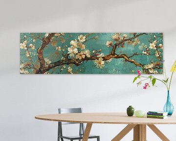 Branches de fleurs vibrantes | Peinture d'art sur les fleurs sur De Mooiste Kunst