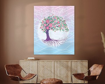 Pink tree of life