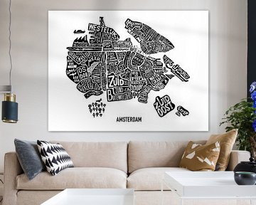 Typographic Map of Amsterdam by Suzanna Noort