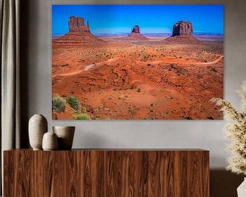 Iconisch plaatje van Monument Valley, Arizona, VS van Rietje Bulthuis