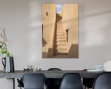 A l'intérieur du vieux fort de Nizwa sur Lisette van Leeuwen