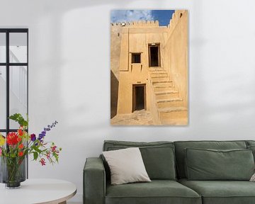 A l'intérieur du vieux fort de Nizwa sur Lisette van Leeuwen