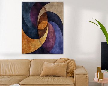 Moderne en abstracte vormen in warme kleuren van Studio Allee