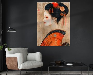 Geisha en profil van Peet de Rouw