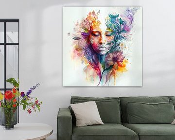 Watercolor Tropical Woman #15 by Chromatic Fusion Studio