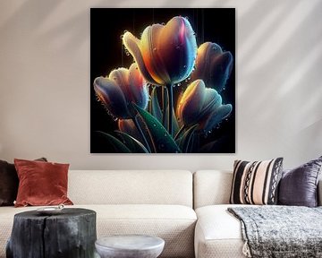 Tulpen surrealistisch von Yvonne van Huizen