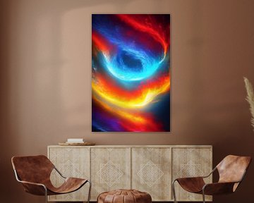 Colourful Cosmos by De Muurdecoratie