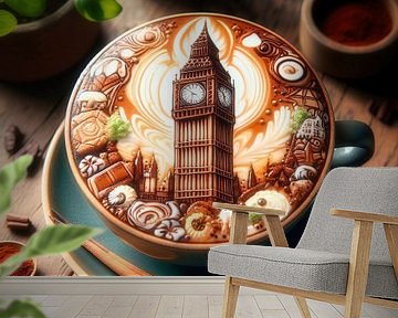Cafe Latte Big Ben van Digital Art Nederland
