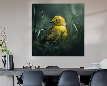 Yellow bird in the Grass by Karina Brouwer