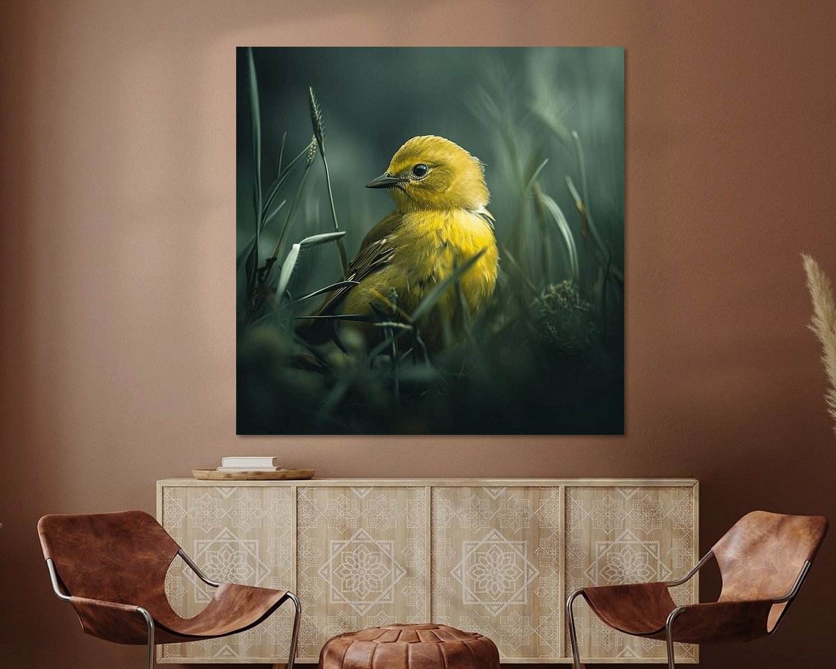 Voorbeeld van het werk in een kamer