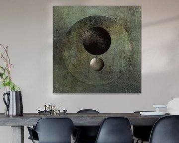 Modern Abstract. Minimalisme met Cirkels. 5 van Alie Ekkelenkamp