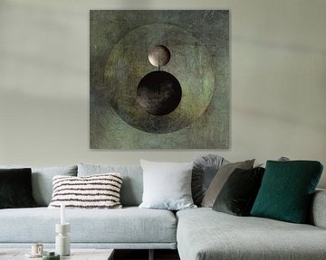 Modern Abstract. Minimalism with Circles. 2 by Alie Ekkelenkamp