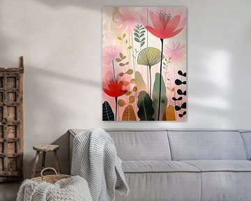 Stylised Flora in Soft Pastel Shades by Color Square