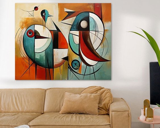 Voorbeeld van het werk in een kamer