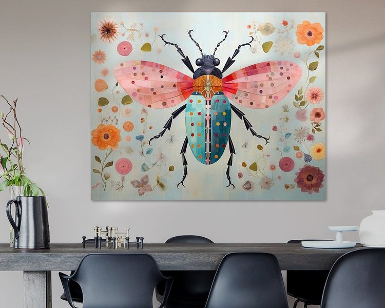 Voorbeeld van het werk in een kamer